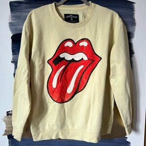 Rolling Stones distressed logo sweatshirt